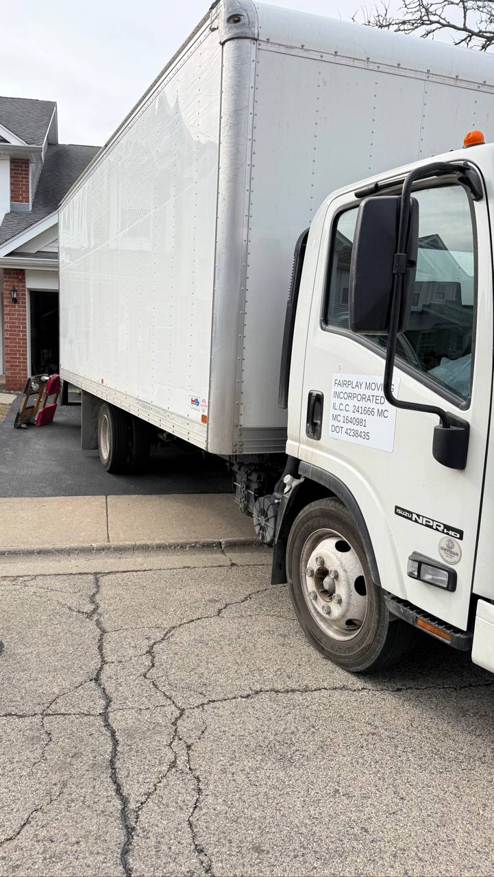 Moving truck ready for relocation in Chicago