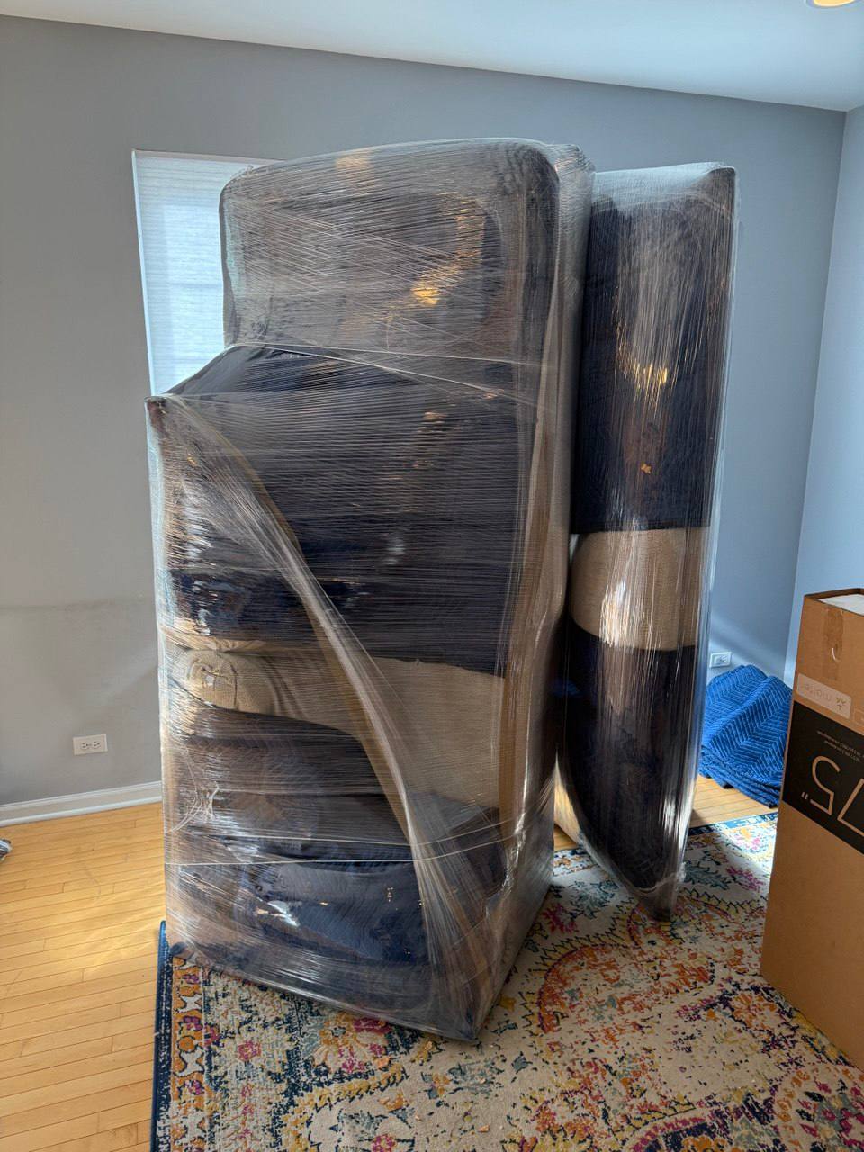 Wrapped sofa - side view
